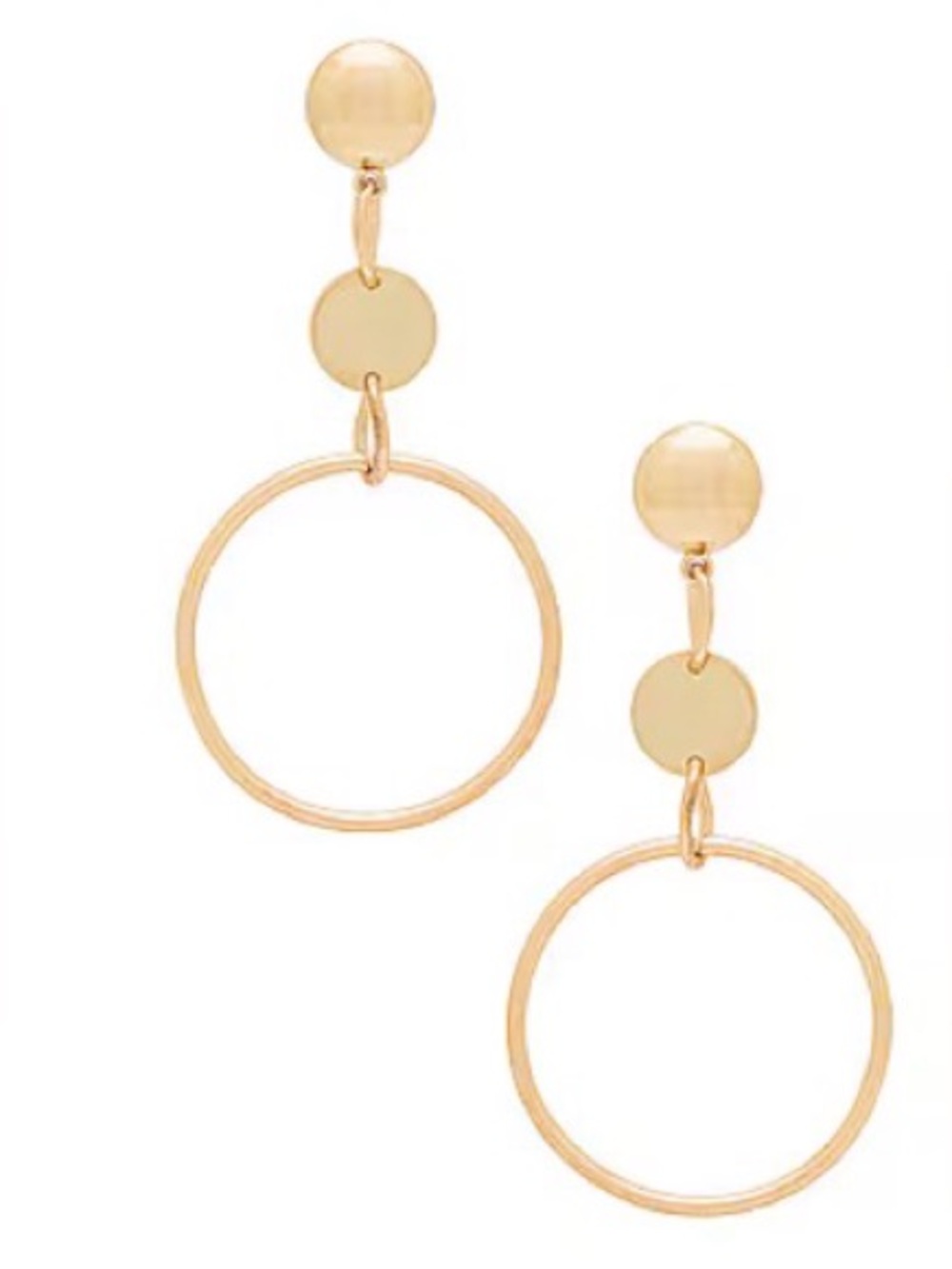 Ettitika gold dangle hoop Earrings - Women Jewelry
